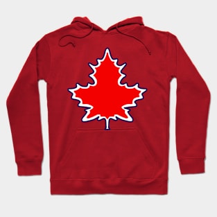 Blue red leaf Hoodie